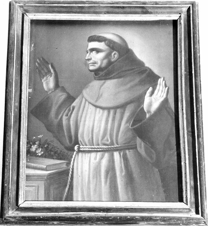 Frate orante (dipinto) - ambito romano (sec. XIX)